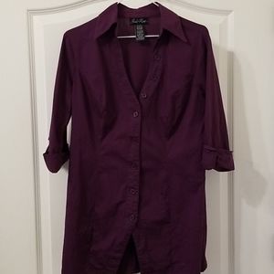 Susie Rose 3/4 Sleeve Button Down Top